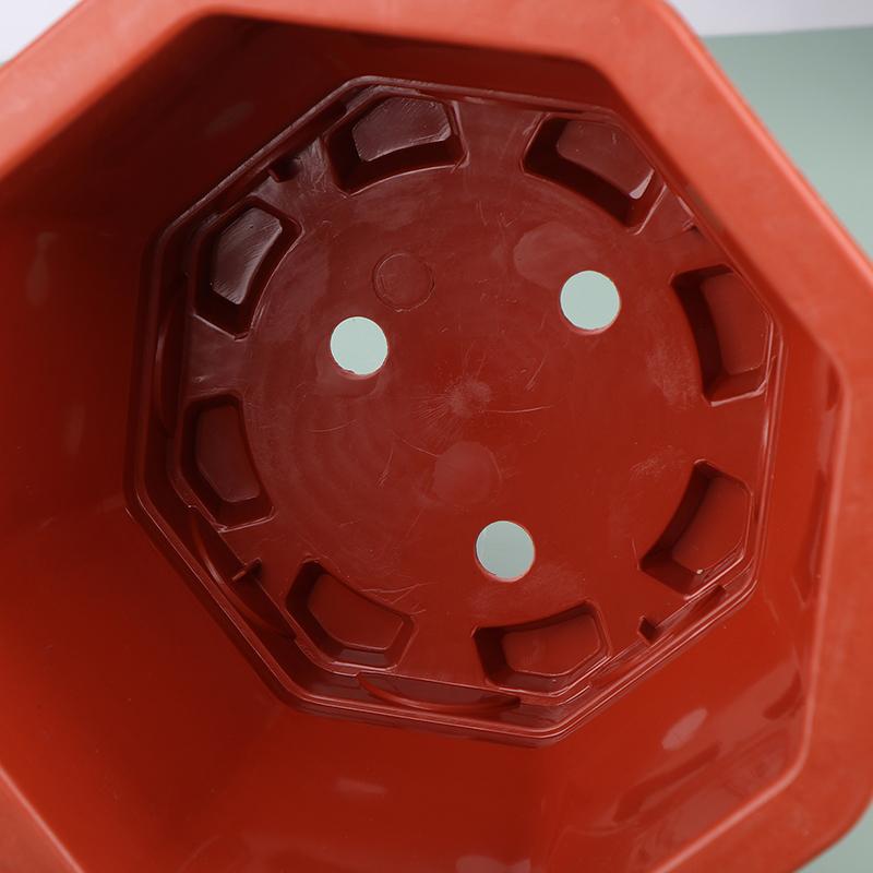 1 Pezzo Vaso da Fiori Esagonale in Plastica con Sottovaso Non si Deforma Facilmente Speciale per Bonsai Piante Verdi Decorazione Classica per Giardino Interno