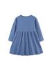 New Autumn European Style Girls' Polka Dot Princess Dress with Animal Embroidery and Long Sleeves