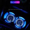 Rechargeable LED Car Cup Holder Light Car Coasters Bottle Atmosphere Light Mats 7 Colors Cup Holder Pad Car Interior Accessories