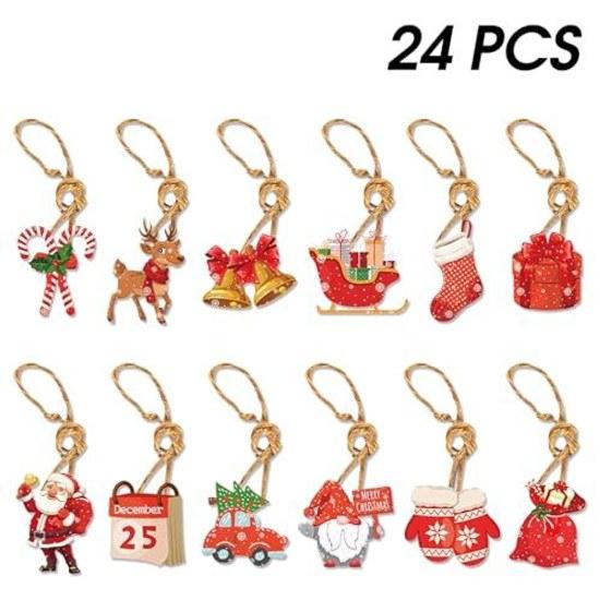 Christmas Ornament Decoration Tree Hanging 24-piece Set Santa Claus Miscellaneous Items Interior Stylish Atmosphere Party Supplies