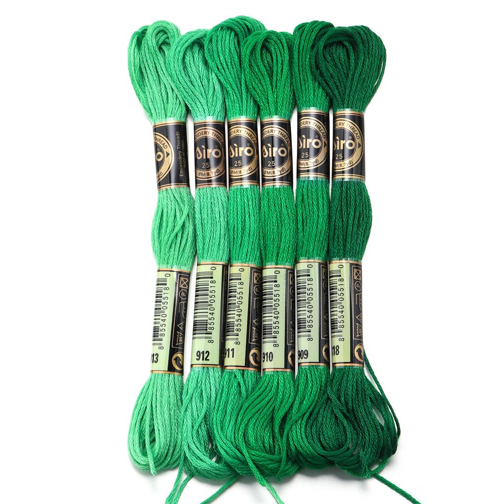 6pcs/lot Colorful Cross Stitch Threads Polyester Embroidery Threads DIY Hand Sewing Knitting Embroidery Supplies Accessories
