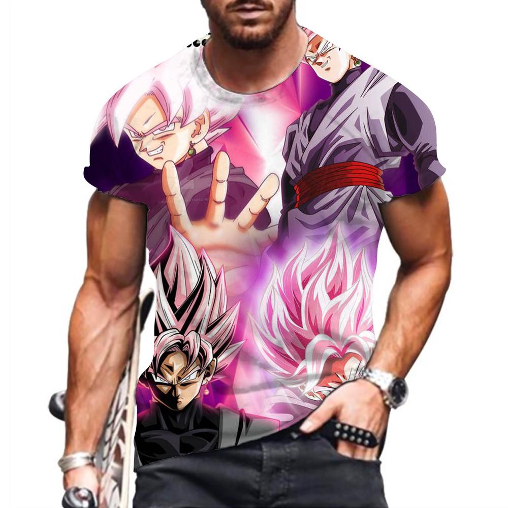 Oversized Men's T-shirt Clothing Hip Hop Dragon Ball Harajuku Style T-shirts Anime Vegeta Tops Streetwear
