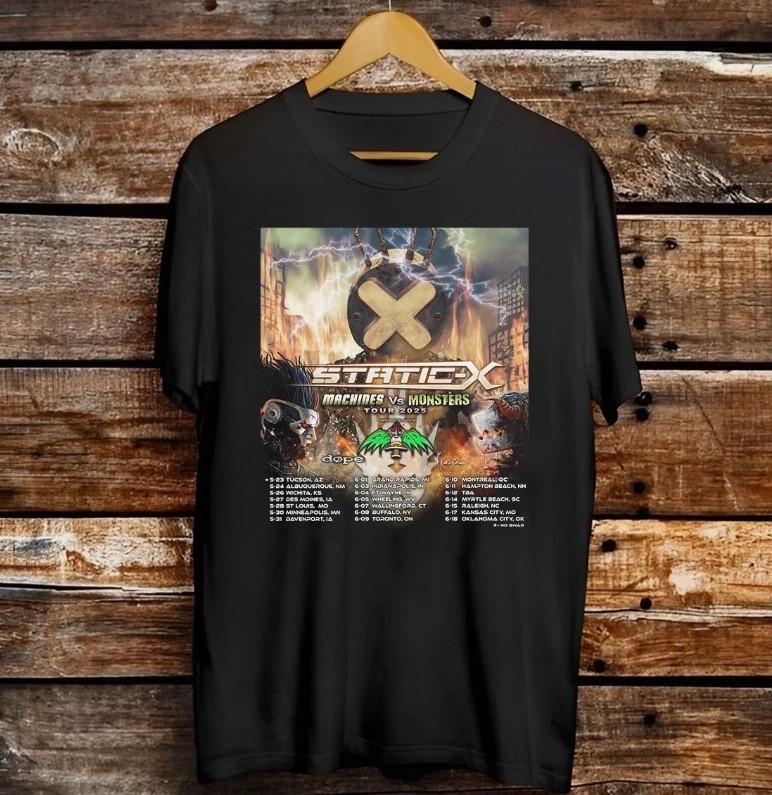 

Static-X and GWAR 2025 North American Tour T Shirt Full Size S-5XL Unisex T-Shirt M