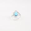 Swiss Blue Topaz Gemstone 925 Stamped Silver Jewelry Handcrafted Statement Ring RR-57-8