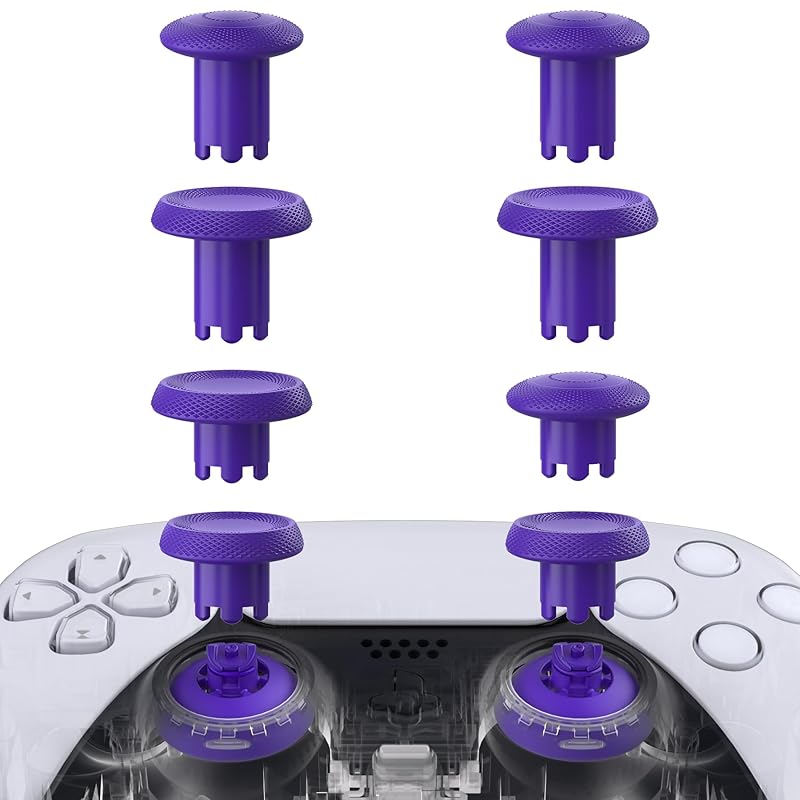 eXtremeRate ThumbsGear V3 Interchangeable Ergonomic Thumbsticks for PS5 Controller, Replacement Analog Thumb Sticks for PS4 Controller - 4 Height