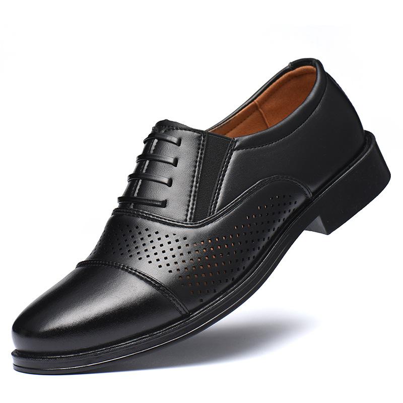 Breathable Summer Wedding Shoes Mens Dress Shoes  Cutout Business Leather Sandals Men Suit Office Shoes 2025 New