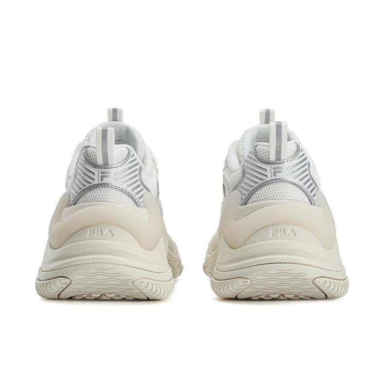 Sneakers FILA SOFIA Fishbone Shoes Lightweight Height Increasing Low top Chunky Sneakers Women's White Gray