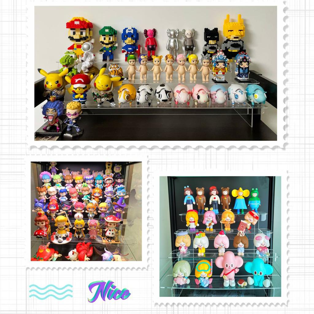 1-5 Tier Clear Acrylic Display Stand for Funko Figures Perfume Organizer Collections Doll Cosmetic Storage Holder Cupcake Stand