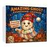 2025 Halloween Ghost Advent Calendar 2D Acrylic Cartoon Ghost Ornament Set 24 Days Cute Ghost Countdown Decoration for Home Parties