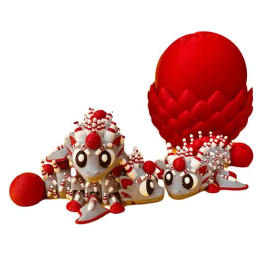 

3D Printed Dragon Egg Ornament Toy with Dragon Figurine Inside Sports I