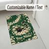 Cat Art Theme Soft Crystal Velvet Rug Custom Name & Text Print Non Slip Floor Rug for Bedroom Living Room