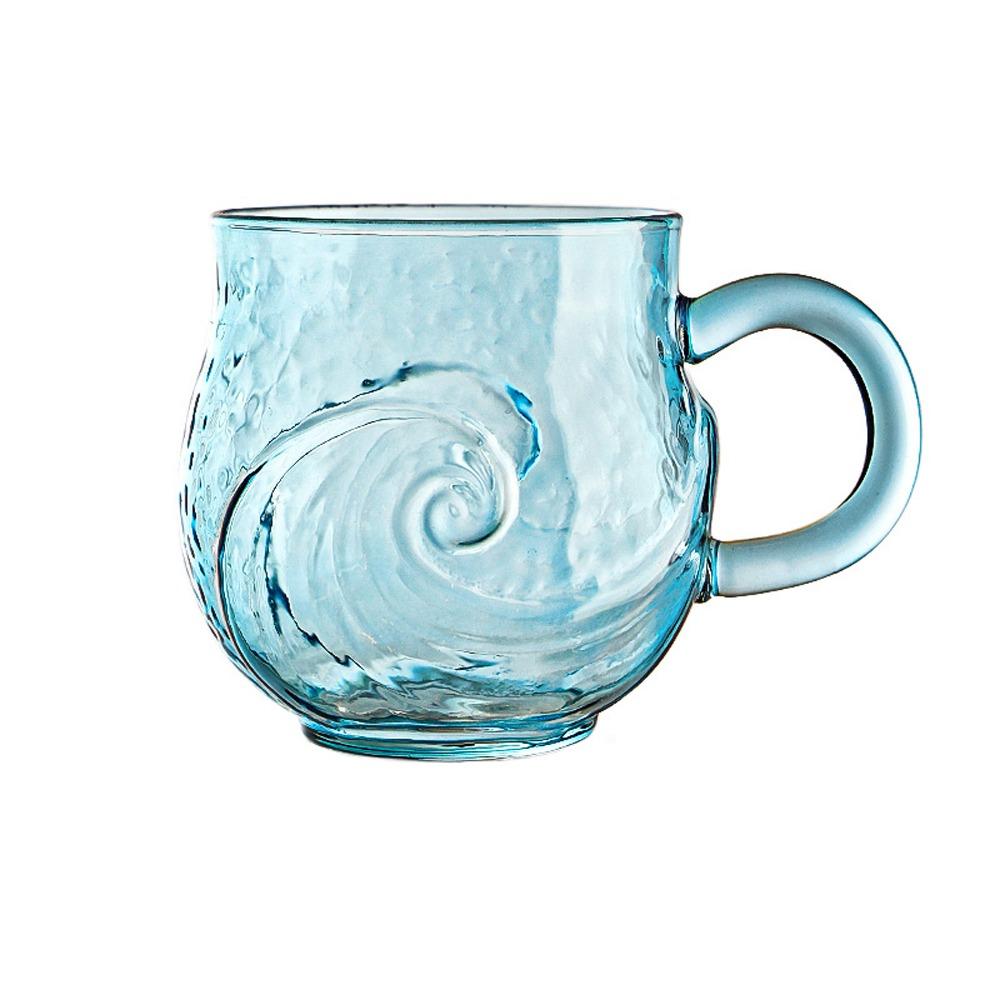 Gradient Color Ocean Theme Mug Hand-blown Sunset Mug Tea Cup Sea Glass Mug  Home