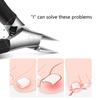 Ergonomic Stainless Steel Toenail Clippers Ingrown Nails Cutter Dead Skin Remover for Thick Nails and Calluses