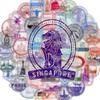 10/30/50 Stück Transparente Retro Stempel Graffiti Aufkleber Wasserdicht DIY Skateboard Koffer Notiz Vintage Dekoration Aufkleber Spielzeug