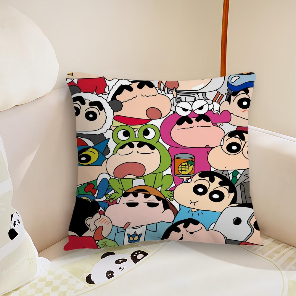 Anime C-Crayon-Shin-chan Cute cushion cover Living Room Headboard Bedroom Office Cushion Cushion Sofa Nap Time Pillow Case