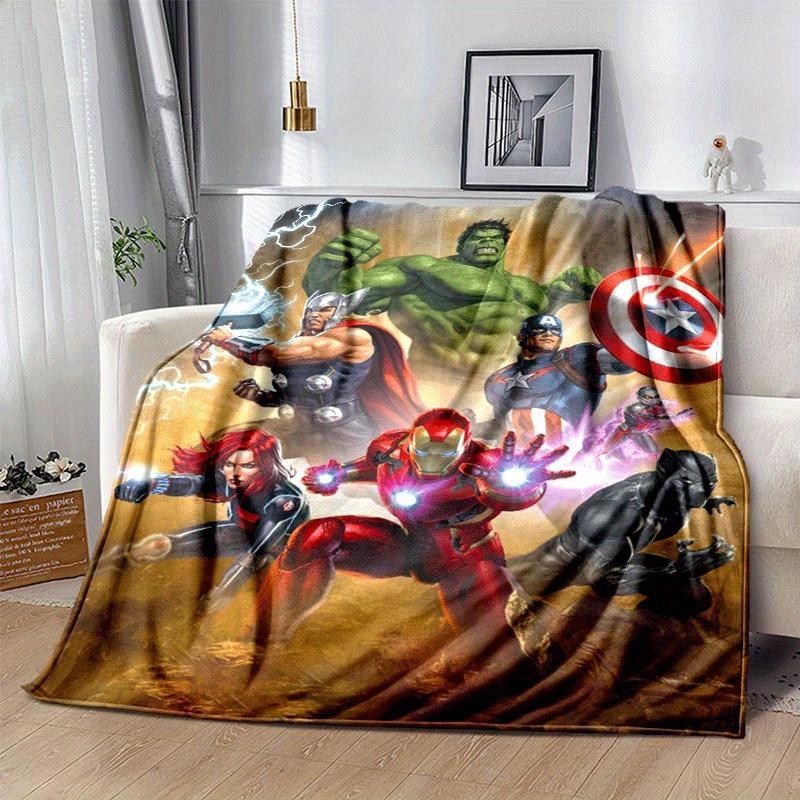 1 pièce Couverture Imprimée Avengers - Douce, Couverture Toutes Saisons pour Salon, Chambre, Cadeau Personnalisé avec Design Cartoon Adorable