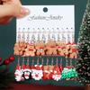 6 Pairs Christmas Gingerbread Man Dangle Earrings For Women Cute Resin Stereoscopic Simulated Cookies Earring New Year Jewelry
