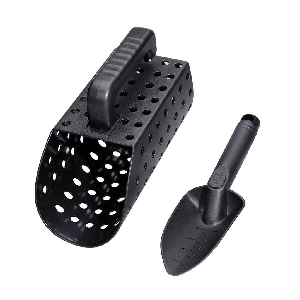Detecting Scoop With Handle, Beach Sand Shovel Spade Sieve , 2pcs Sand Scoop Set With Shovel, Treasure Hand Tool For Underwater Treasure Hun-ting(