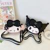 Girl Student Cartoon Kuromi My Melody Nylon Tote Bag With Zipper Closure For Casual Daily Use