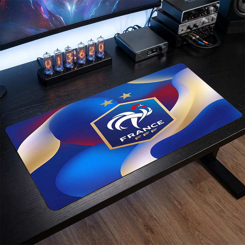 Tappetino Mouse Scudo Calcio Francia, Tappetino da Scrivania Esteso in Gomma Antiscivolo per Gaming Ufficio Laptop Regalo per Fan