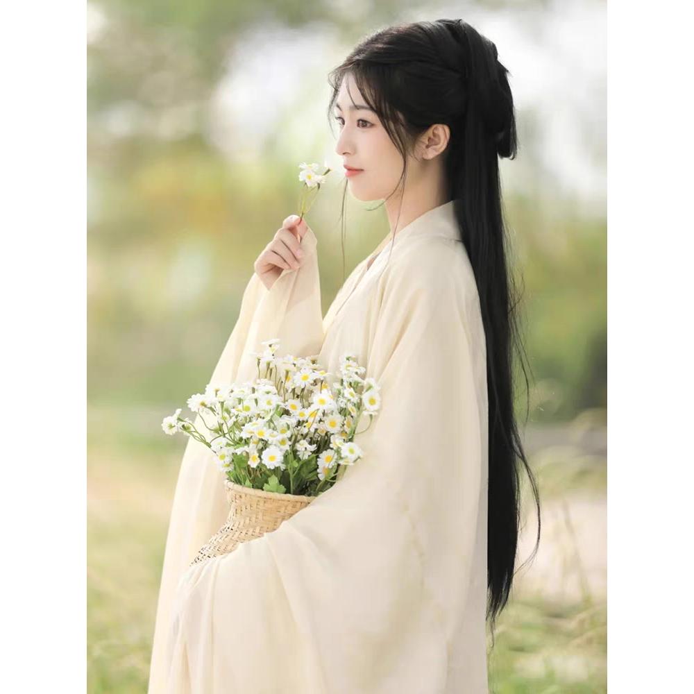  Hanfu Women Cross Collar Chinese Style Dance Dress For Wei And Jin Dynasties