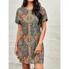 Summer Girls Round Neck Short-sleeved 3d Printed Loose Dress Suitable for Daily Commuting Shopping and Travel Fashion Casual Dress