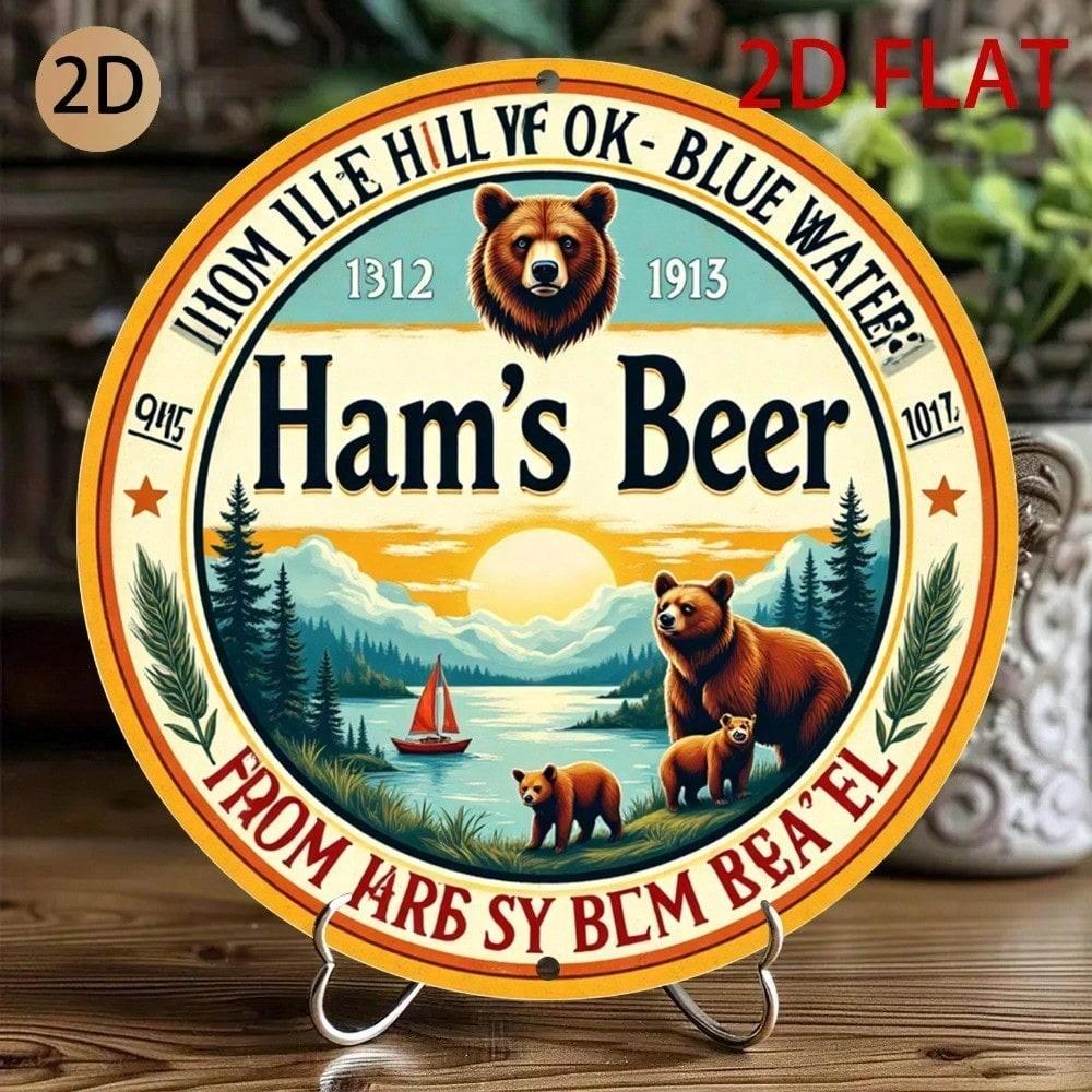 Vintage Beer Metal Tin Sign Wall Art for Home Bar Pub Cafe Decor 20x20