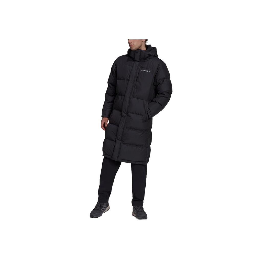 adidas Outdoor Casual Sports Hooded Down Jacket Unisex Outerwear Black GE9877