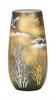 Iwataya Kutani Ware Gold-Leaf Mountain and Crane Vase 8-Inch K9-1330 Direct from Japan