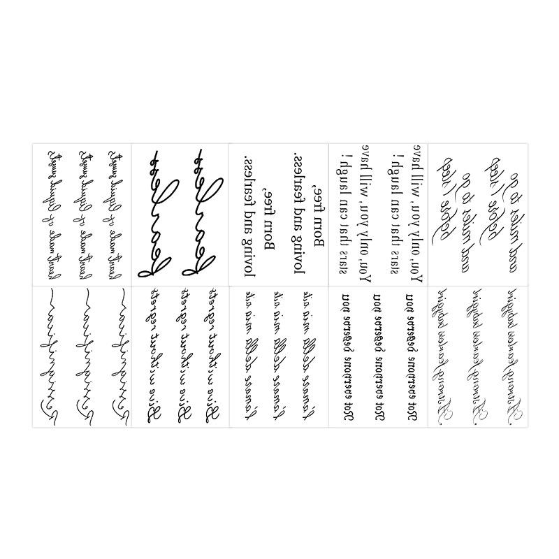 

Retro Small Fresh Pattern English Short Sentence Tattoo Sticker Party Party Decoration Sticker 7*10CM