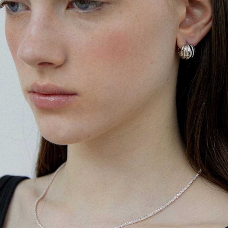 by hyeres [925 silver] Sparkling necklace (Silver) BH7N53728W9460