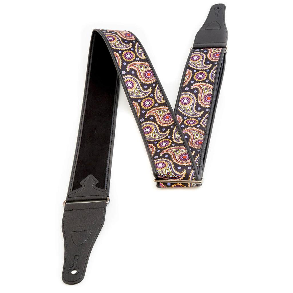 STRAPS 6cm KASHMIR GRS BLACK RightOn! Guitar/Bass Strap, Wide, 95-150cm,