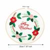 Handmade Christmas Embroidery Kit Snowman Tree Reindeer DIY Embroidery Kit Home Decor Suitable Beginners Cross Stitch Set