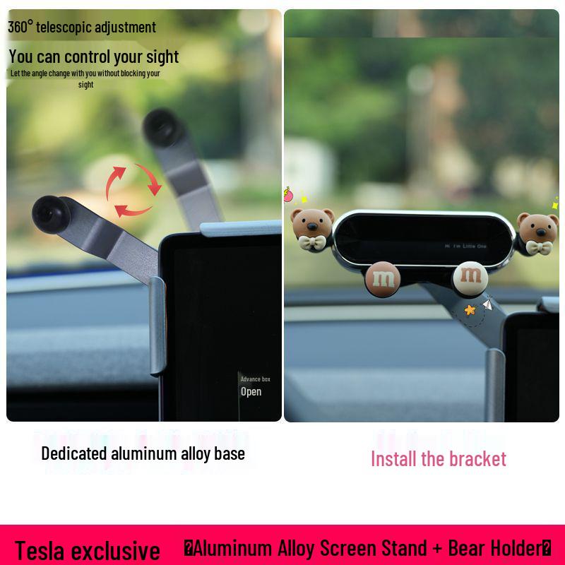 

Tesla Model 3/Y/X/S Phone Holder: Screen Navigation Accessory