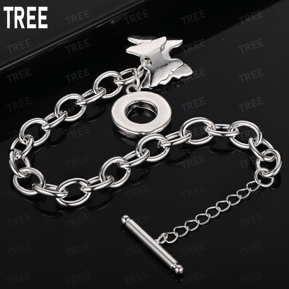 925 Sterling Silver Three Butterfly Charm Bracelet - Exquisite Gift Jewelry