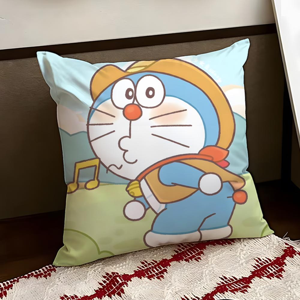 Anime DDoraemonS Cushion Cover Reversible Soft Durable Pillow Cover Home  Car MultiScene Use for Daily Comfort