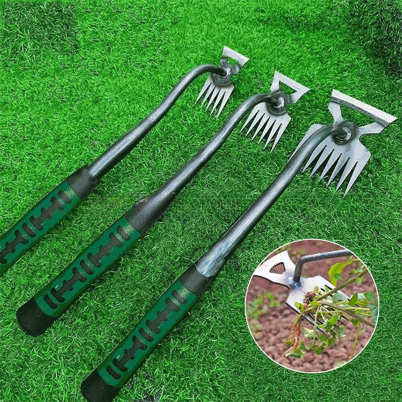 2-In-1 Gardening Hand Weeder Tool Puller Shovel Hand Weed Remover 4/5/6/11 Tooth For Garden Lawn Yard Hand Gardening Loose Soil
