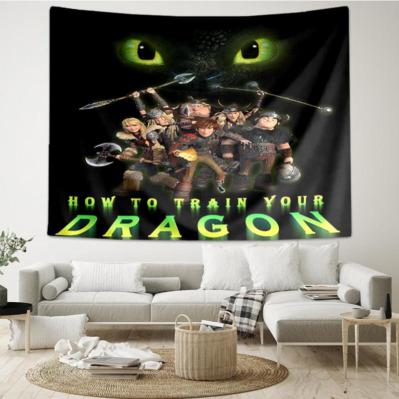 Dragon Print Tapestry, Backdrop, Easy Setup, Ideal for Bedroom, Office & Living Room, with Aesthetic Wall Hanging Decor.