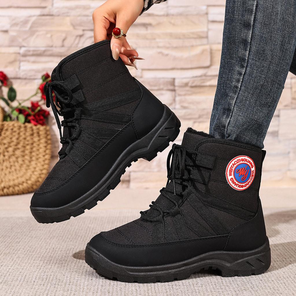 Shoes: Women's New Fleece Warm Snow Boots In Winter, Casual and Comfortable, Non-slip Plus-size High-top Cotton Boots
