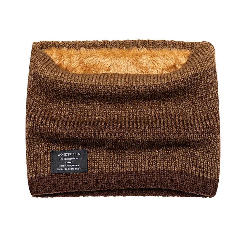 

Unisex Winter Gradient Knitted Fleece-lined Neck Warmer Pullover Scarf