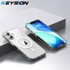 KEYSION Shockproof Transparent Case for MagSafe for iPhone 17 2025 HD Clear TPU+PC Magnetic Wireless Charging Phone Back Cover
