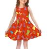Children's Fashionable Comfortable Casual Sleeveless Easter Print Dress