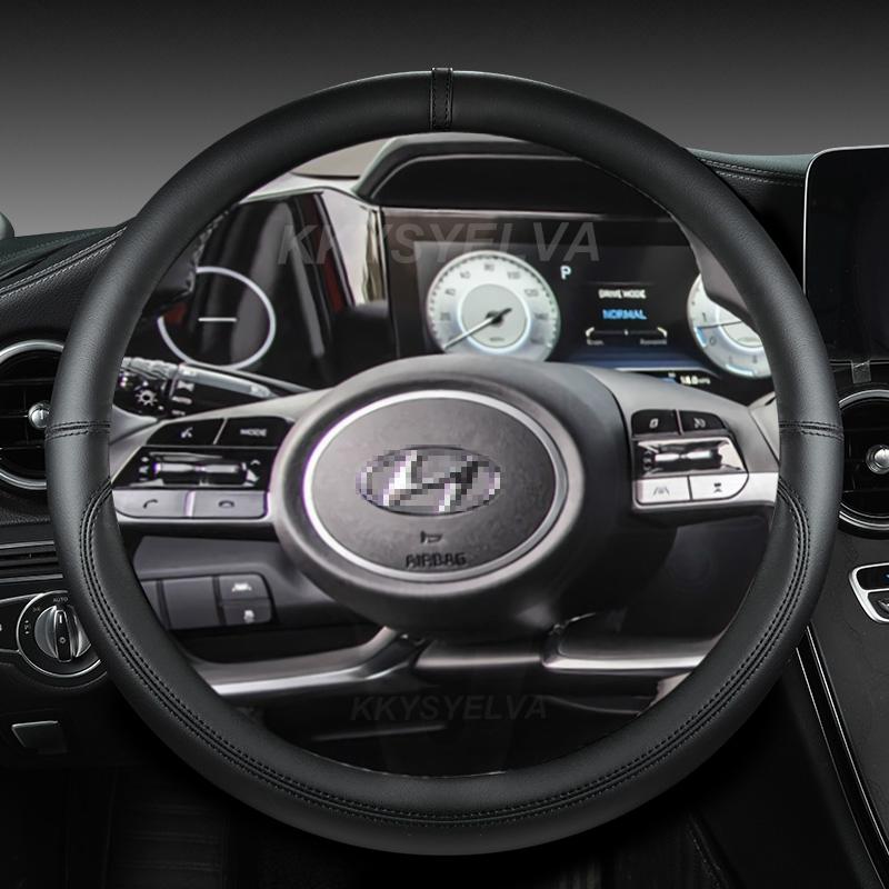 PU Leather Car Steering Wheel Cover For Hyundai Tucson  2022 NX4 Elantra  Sonata 10th   2022 Auto Accessories