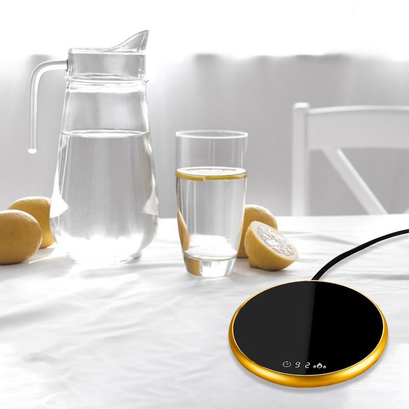 Thermostatic Heating Coaster 18W Electric Heated Drink Warmer Digital Touch Coffee Cup Heater With Timing Button