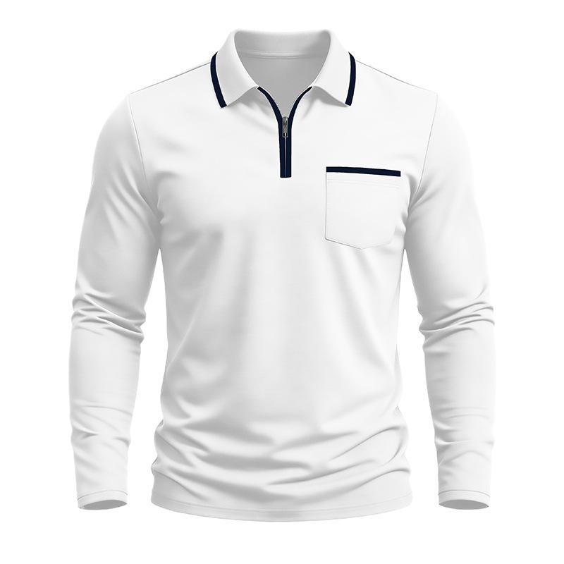 Men S Long Sleeve Polo Shirt Casual Regular Fit Top