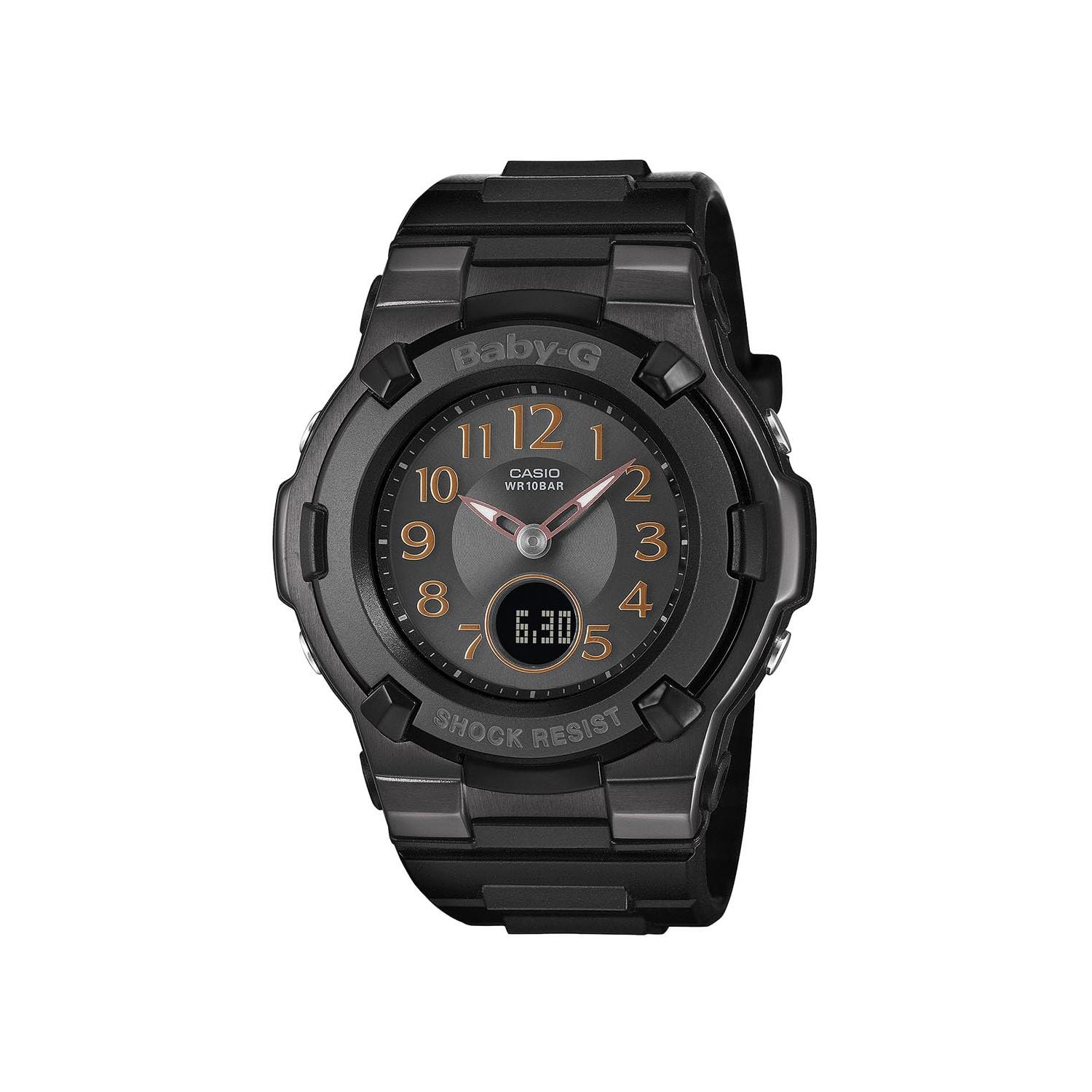 

[CASIO] Baby-G Women s Solar Radio Watch, Model BGA-1100DC-1AJF, Black, Authentic Japan Import