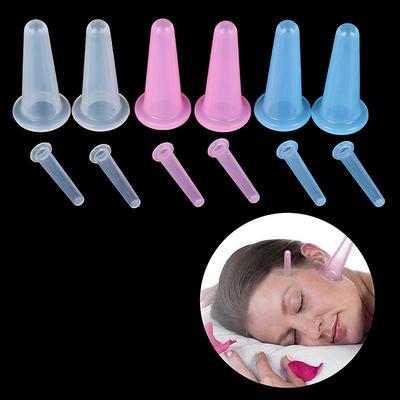 4pcs Silicone Cupping Massage Cup For Body Face Neck Eye Massager Vacuum Tank Body Facial Care, Anti-aging Beauty Tool