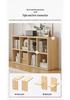 Solid Wood Bookshelf: Floor-Standing & Wall-Leaning Grid Cabinet for Living Room or Kindergarten Storage.