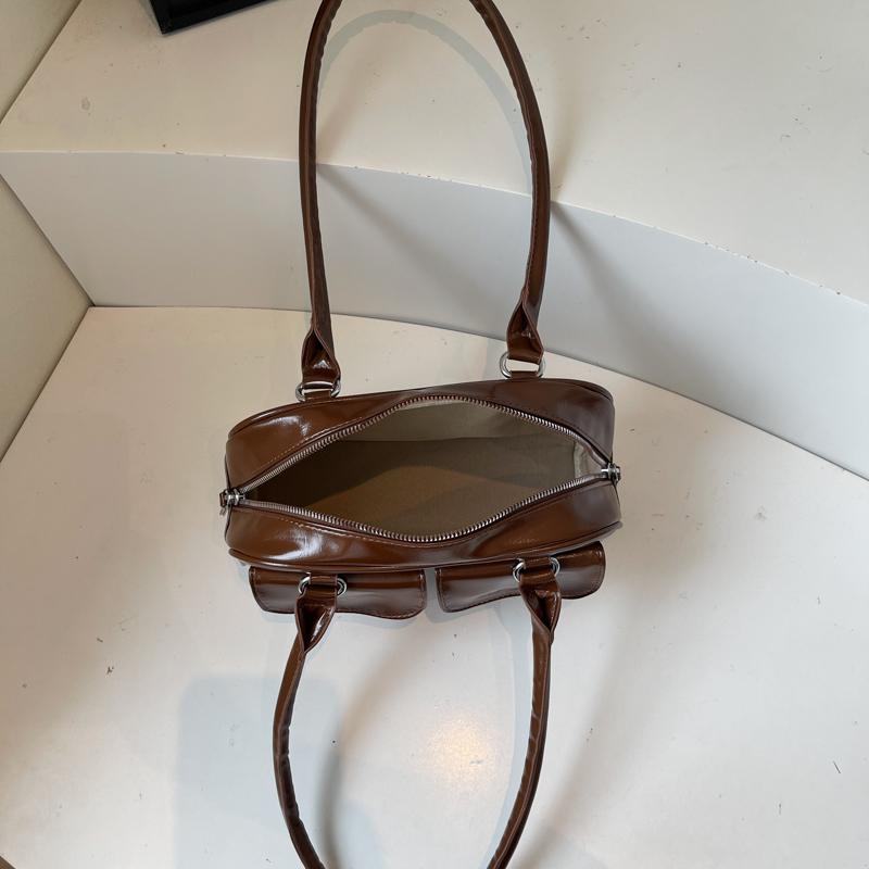 New Ladies Pillow Shaped Fashion Single Shoulder Bag Semi-Circle Bright Surface Casual Women's Bag