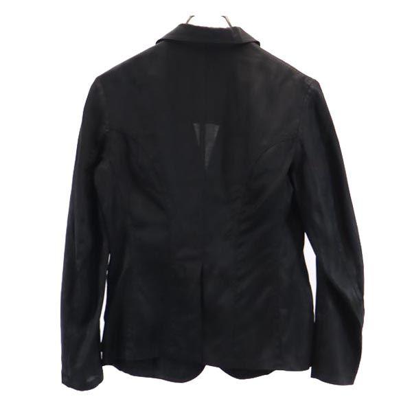 Y's Made in Japan Linen Blend tailored jacket 2 black Women Used